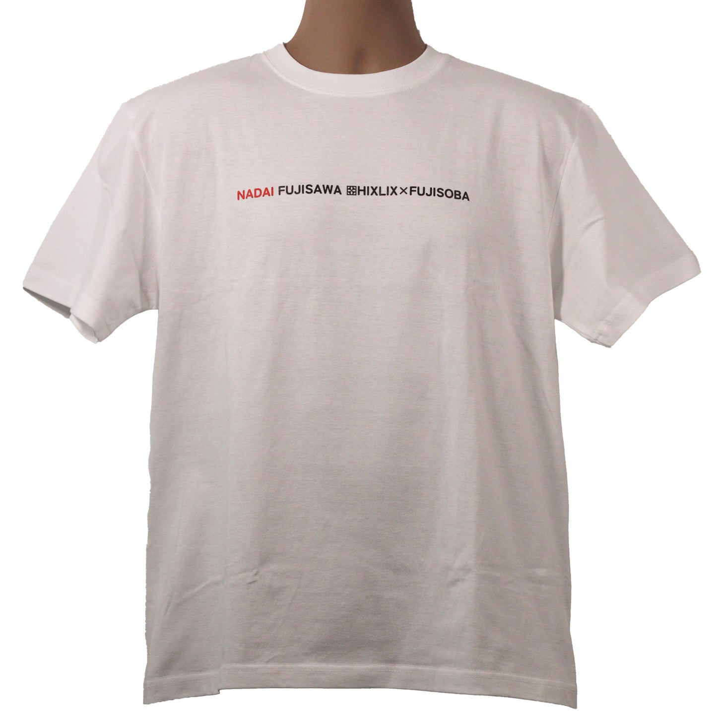 HIXLIX×富士そば コラボTシャツ-ロゴ(ホワイト)