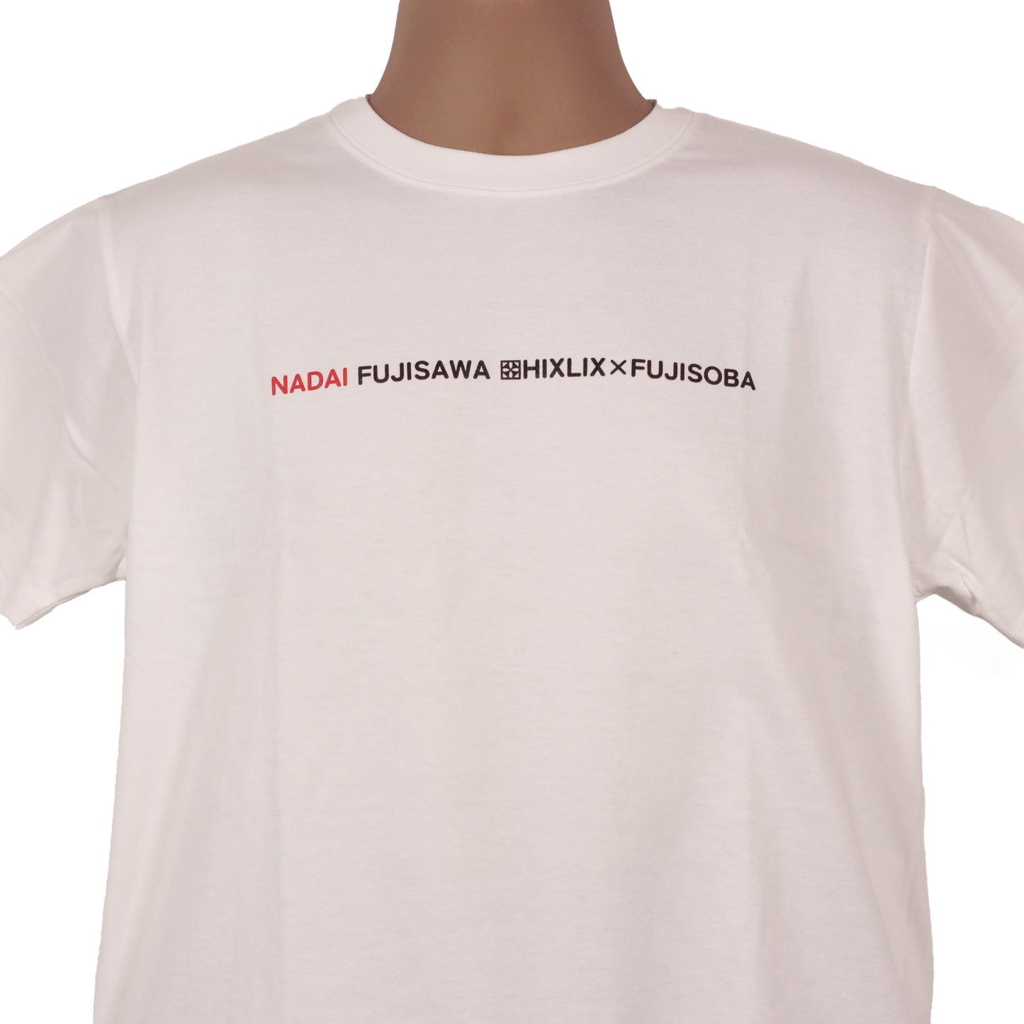 HIXLIX×富士そば コラボTシャツ-ロゴ(ホワイト)