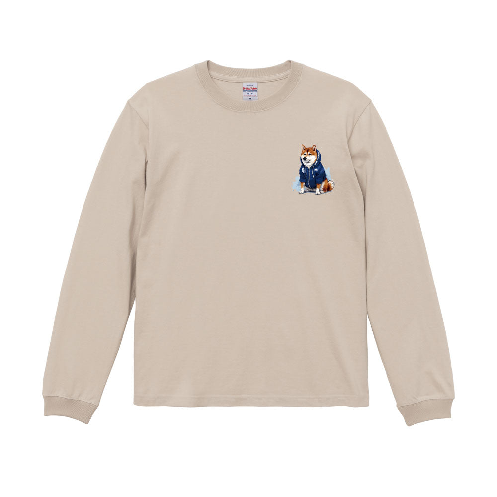 名代富士しば(NADAI　FUJISIBA) 長袖Tシャツ｜柴犬好き必見｜3カラー展開