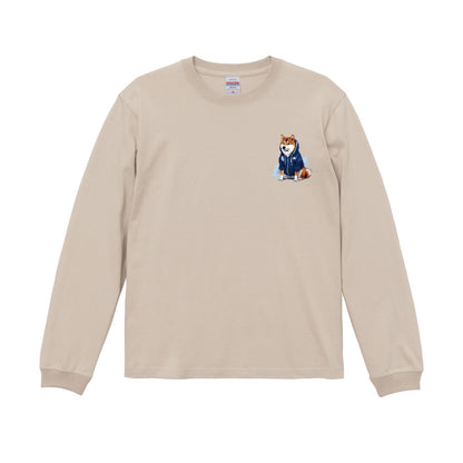 名代富士しば(NADAI　FUJISIBA) 長袖Tシャツ｜柴犬好き必見｜3カラー展開
