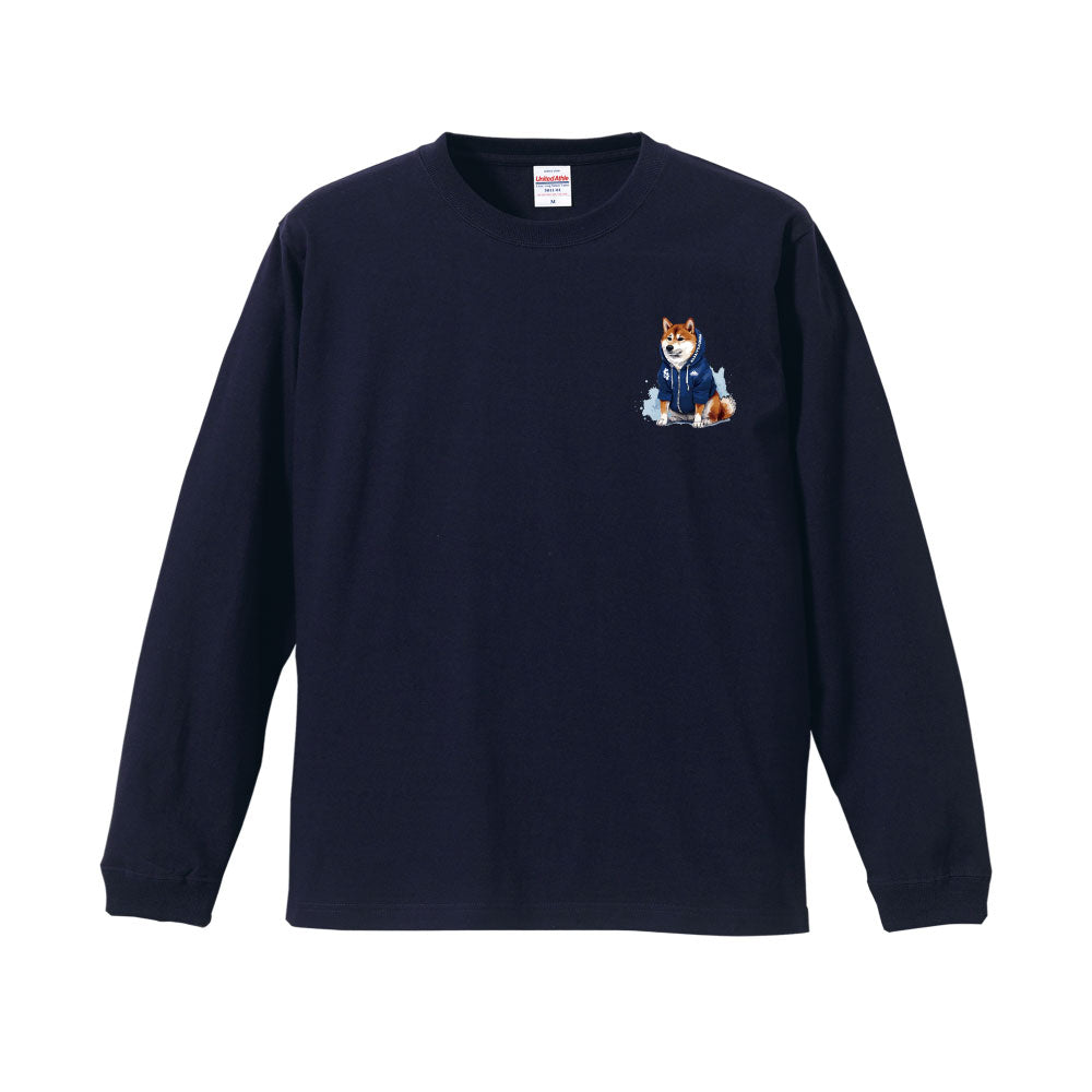名代富士しば(NADAI　FUJISIBA) 長袖Tシャツ｜柴犬好き必見｜3カラー展開