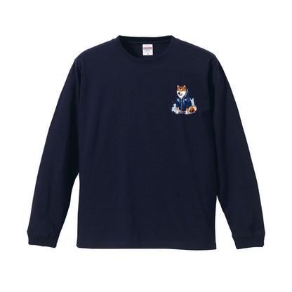 名代富士しば(NADAI　FUJISIBA) 長袖Tシャツ｜柴犬好き必見｜3カラー展開