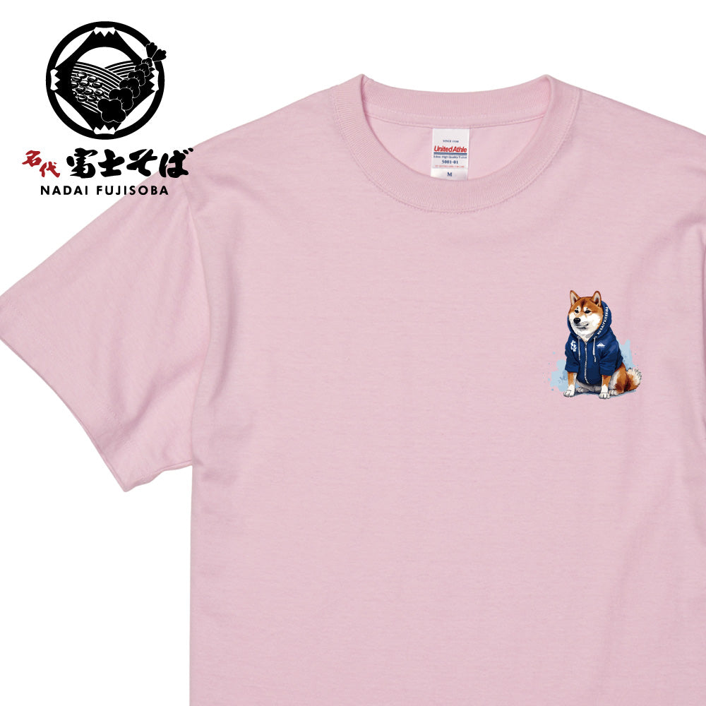 名代 富士しば NADAI FUJISHIBA ワンポイント 半袖Tシャツ｜NEWデザイン・春色3カラー新登場｜柴犬グッズ