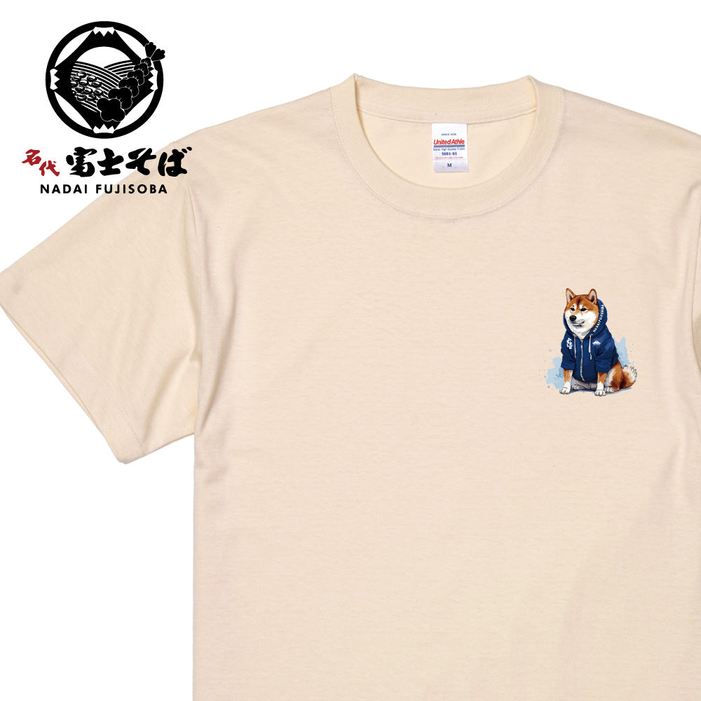 名代 富士しば NADAI FUJISHIBA ワンポイント 半袖Tシャツ｜NEWデザイン・春色3カラー新登場｜柴犬グッズ