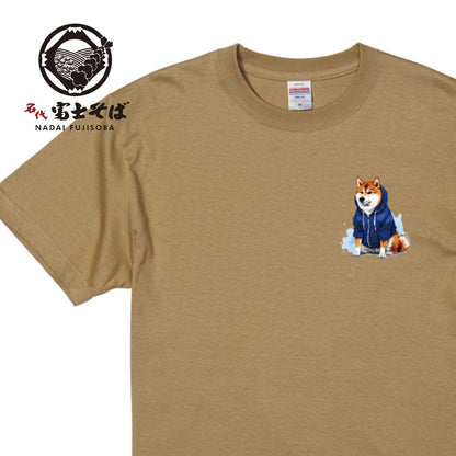 名代 富士しば NADAI FUJISHIBA ワンポイント 半袖Tシャツ｜秋の普段着・全11カラー｜柴犬グッズ
