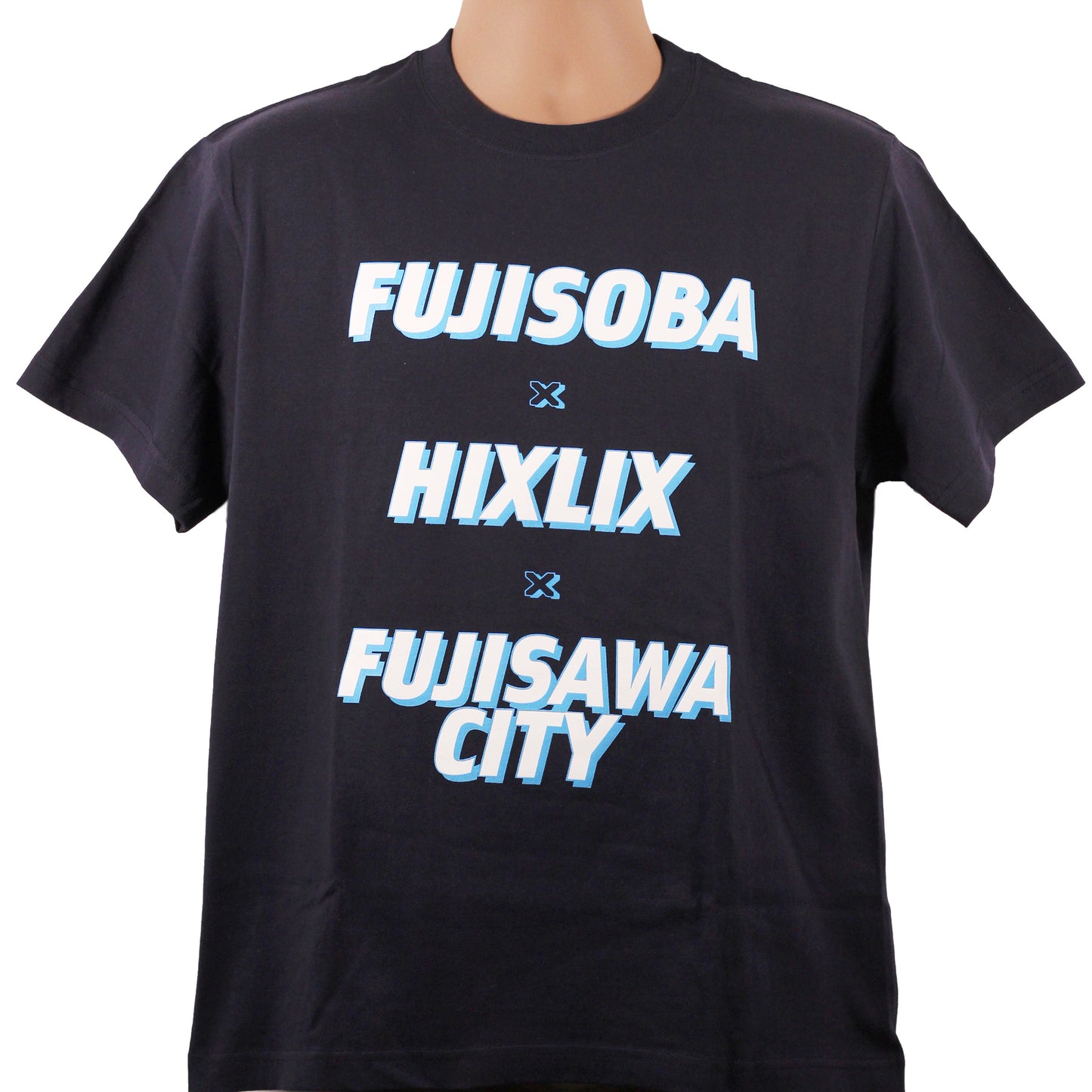 HIXLIX×富士そば コラボTシャツ（ネイビー）