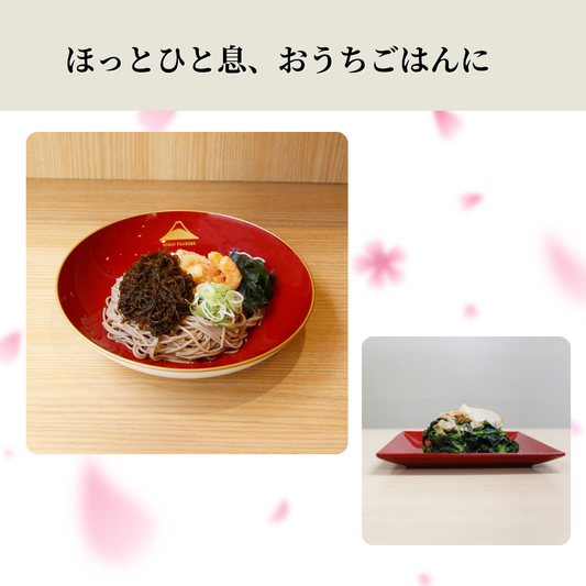 【新生活応援フェア 3/16-3/31】山中塗 深皿&角皿セット 紅白 食洗機対応 一人暮らし