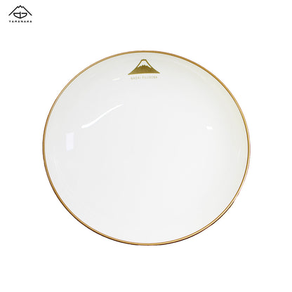 名代富士そば　山中塗　紅白丸深皿